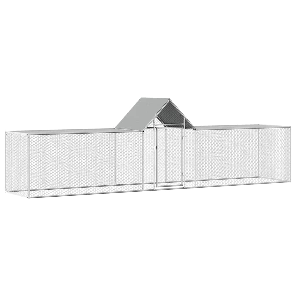 Chicken Coop 5x1x1.5 m Galvanised Steel