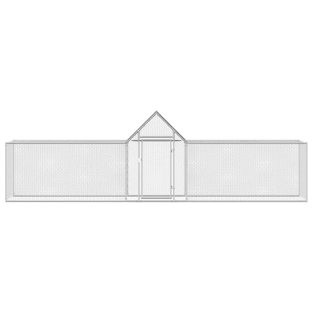 Chicken Coop 5x1x1.5 m Galvanised Steel