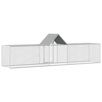 144560 vidaXL Chicken Coop 5x1x1,5 m Galvanised Steel