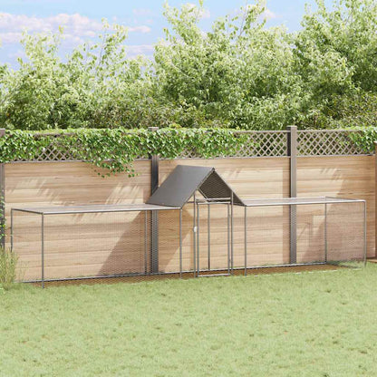 Chicken Coop 5x1x1.5 m Galvanised Steel