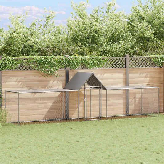 Chicken Coop 5x1x1.5 m Galvanised Steel