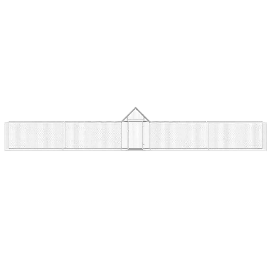 Chicken Coop 9x1x1.5 m Galvanised Steel