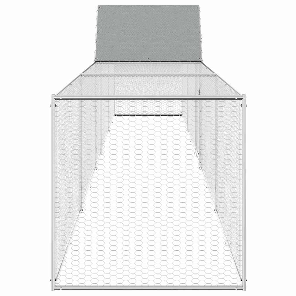 144561 vidaXL Chicken Coop 9x1x1,5 m Galvanised Steel