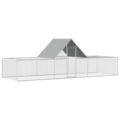 144562 vidaXL Chicken Coop 6x2x2 m Galvanised Steel