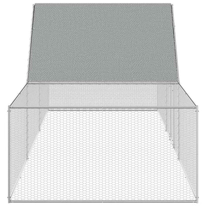144562 vidaXL Chicken Coop 6x2x2 m Galvanised Steel