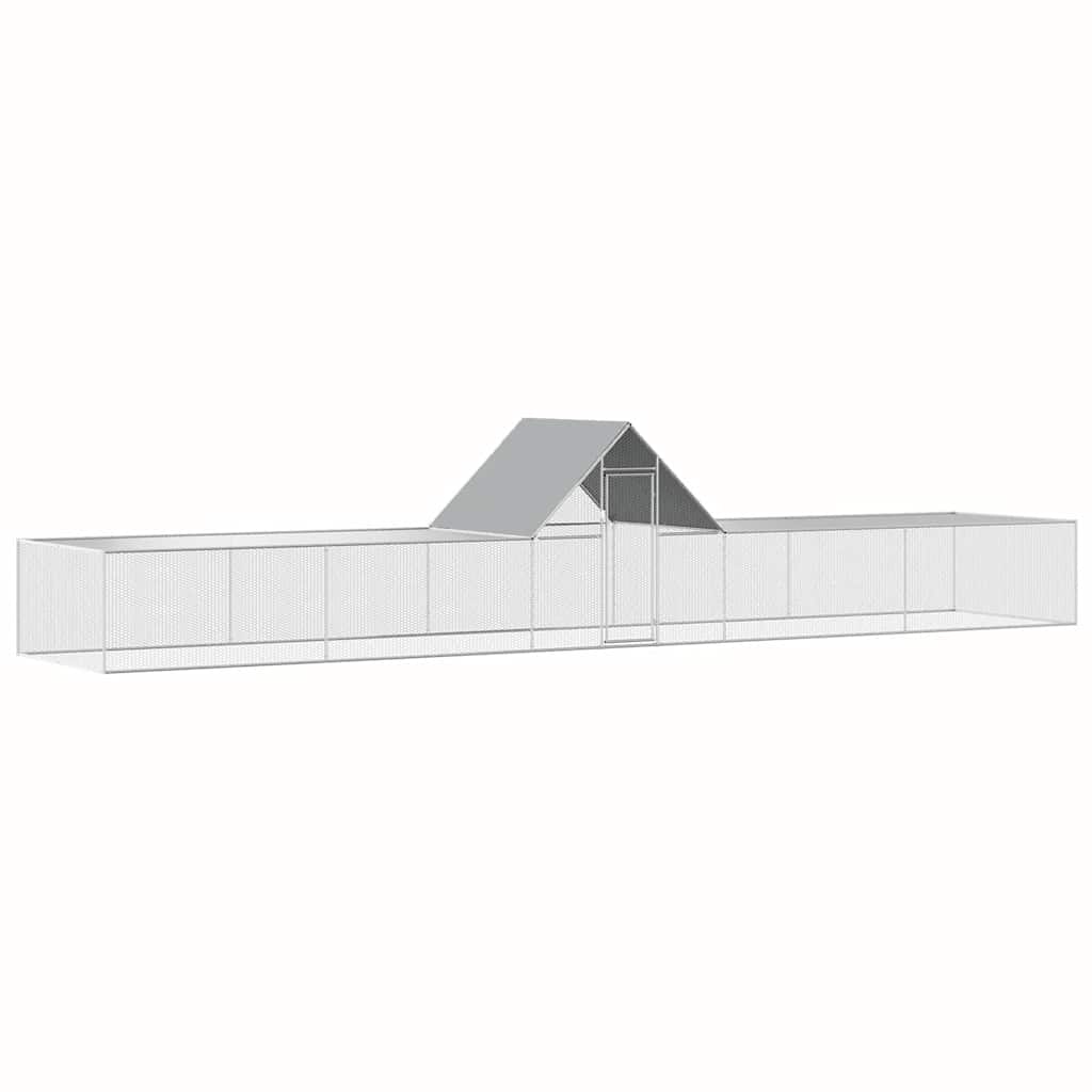 Chicken Coop 10x2x2 m Galvanised Steel