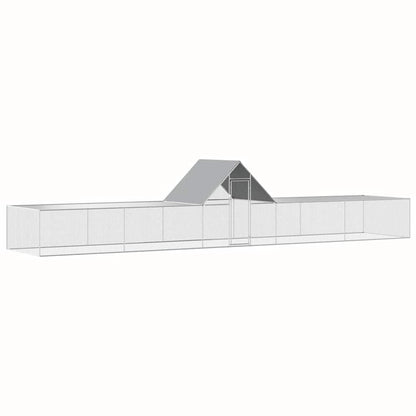Chicken Coop 10x2x2 m Galvanised Steel