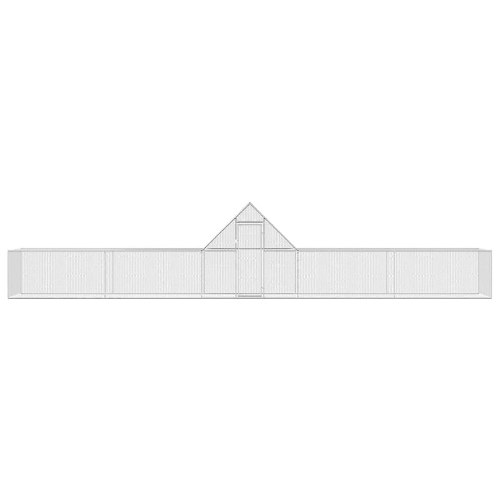 Chicken Coop 10x2x2 m Galvanised Steel