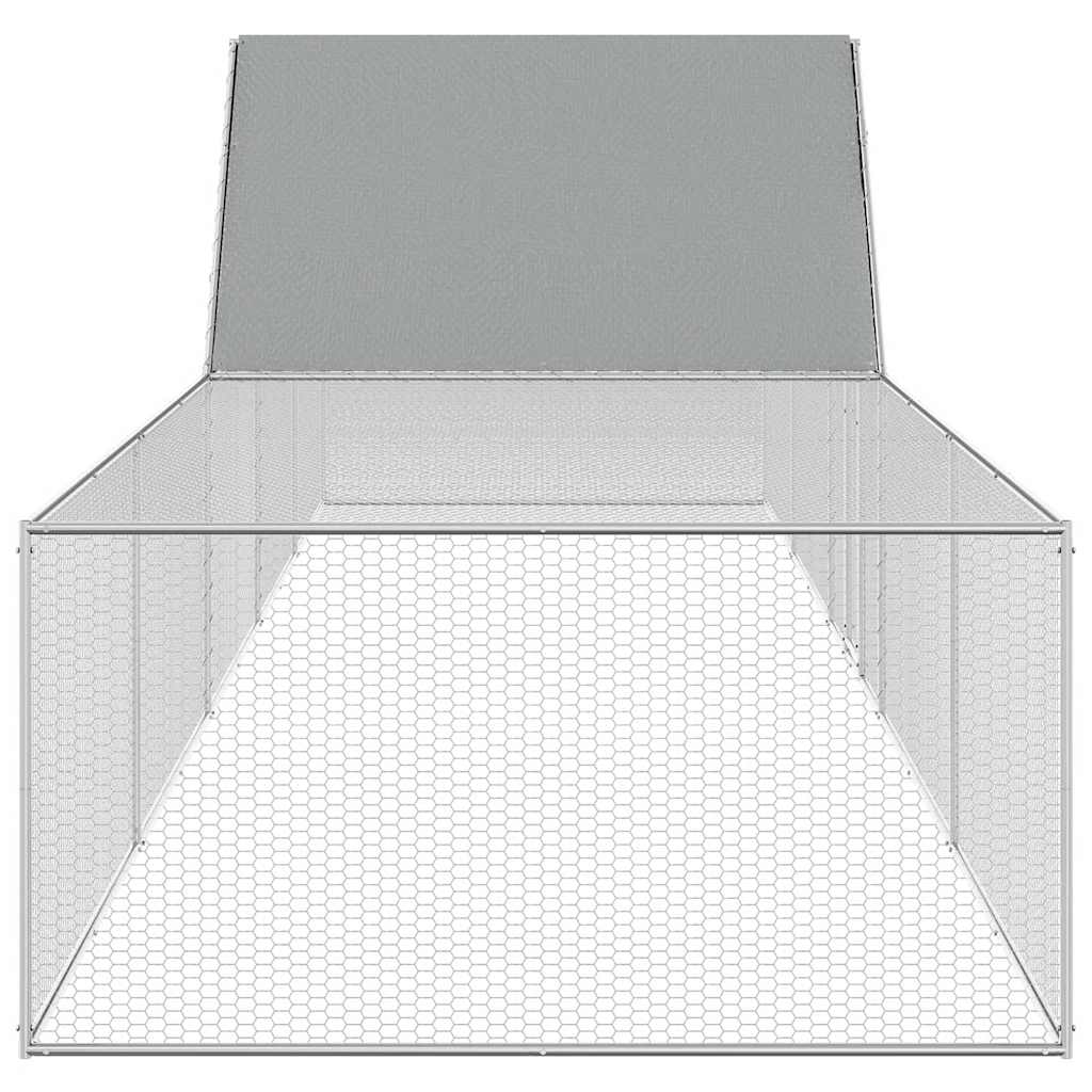 Chicken Coop 10x2x2 m Galvanised Steel