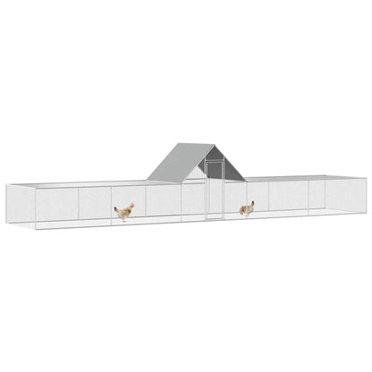 Chicken Coop 10x2x2 m Galvanised Steel