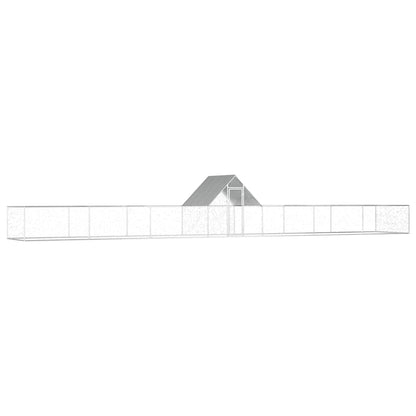 144564 vidaXL Chicken Coop 14x2x2 m Galvanised Steel