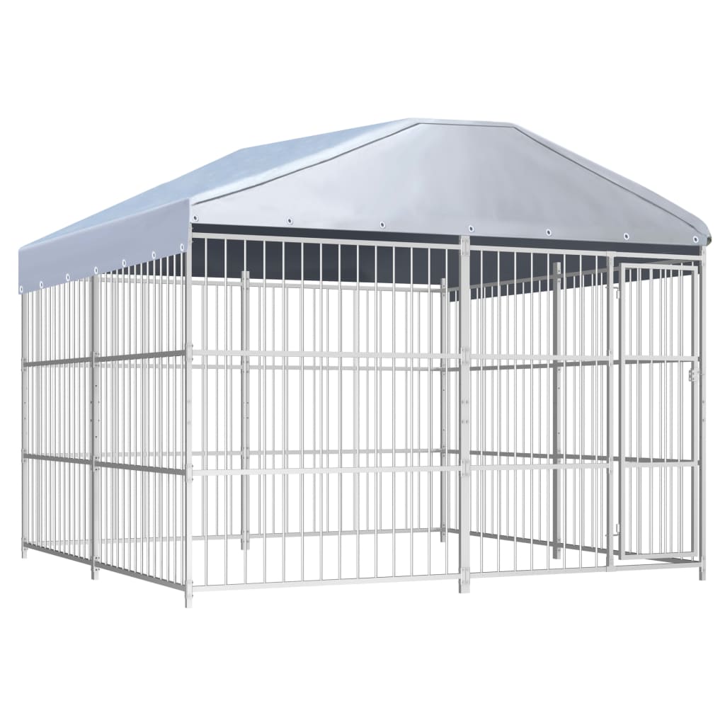 Outdoor Dog Kennel with Roof 300x300x200 cm
