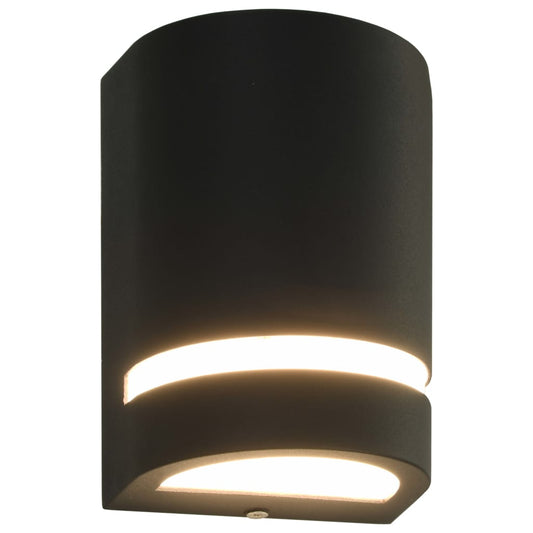 Outdoor Wall Lights 2 pcs 35 W Black Half-round
