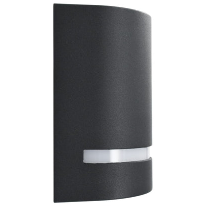 Outdoor Wall Lights 2 pcs 35 W Black Half-round