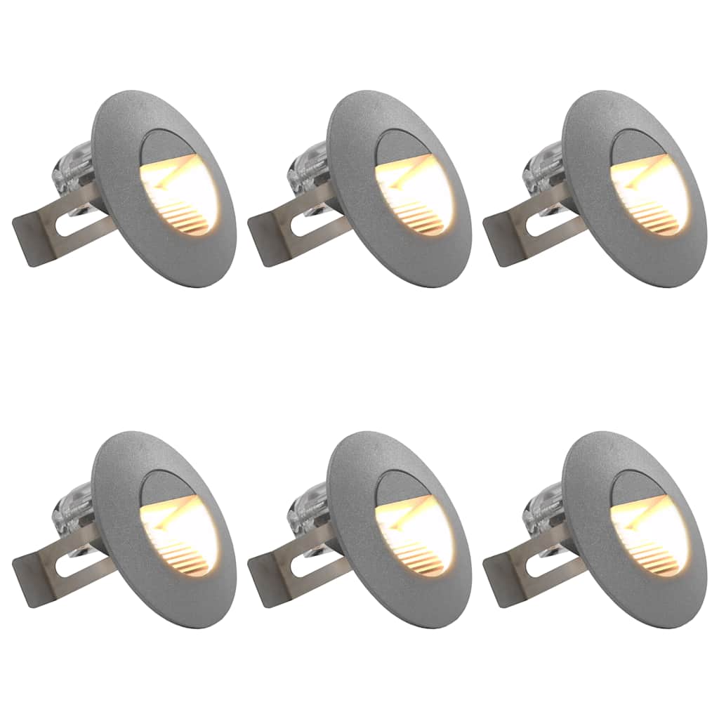 Outdoor LED Wall Lights 6 pcs 2 W Silver Round