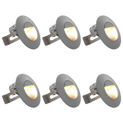 Outdoor LED Wall Lights 6 pcs 2 W Silver Round