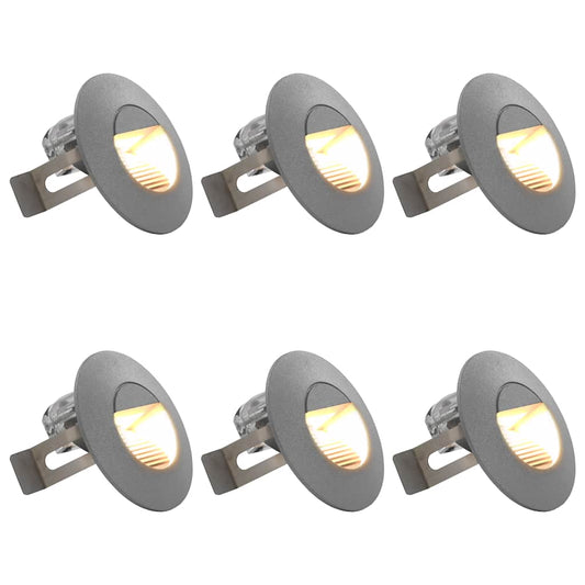 Outdoor LED Wall Lights 6 pcs 2 W Silver Round