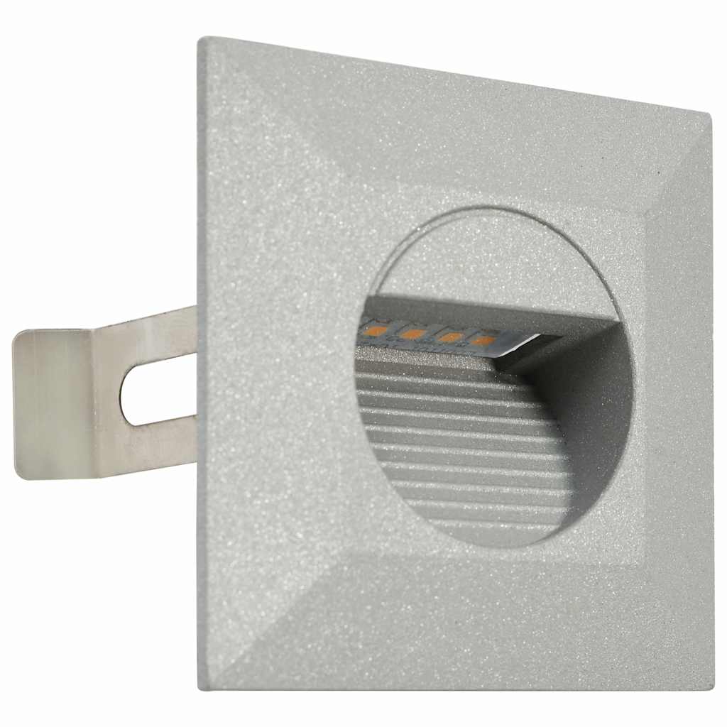 Outdoor LED Wall Lights 6 pcs 2 W Silver Square