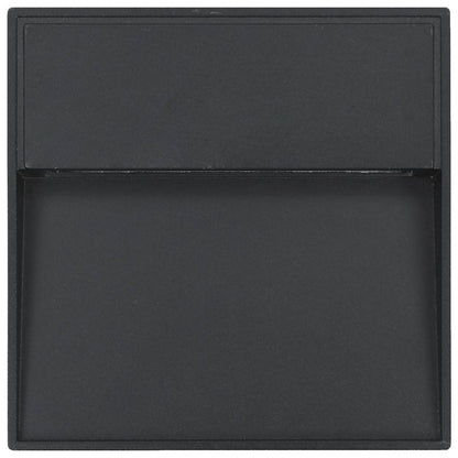 Outdoor LED Wall Lights 2 pcs 3 W Black Square
