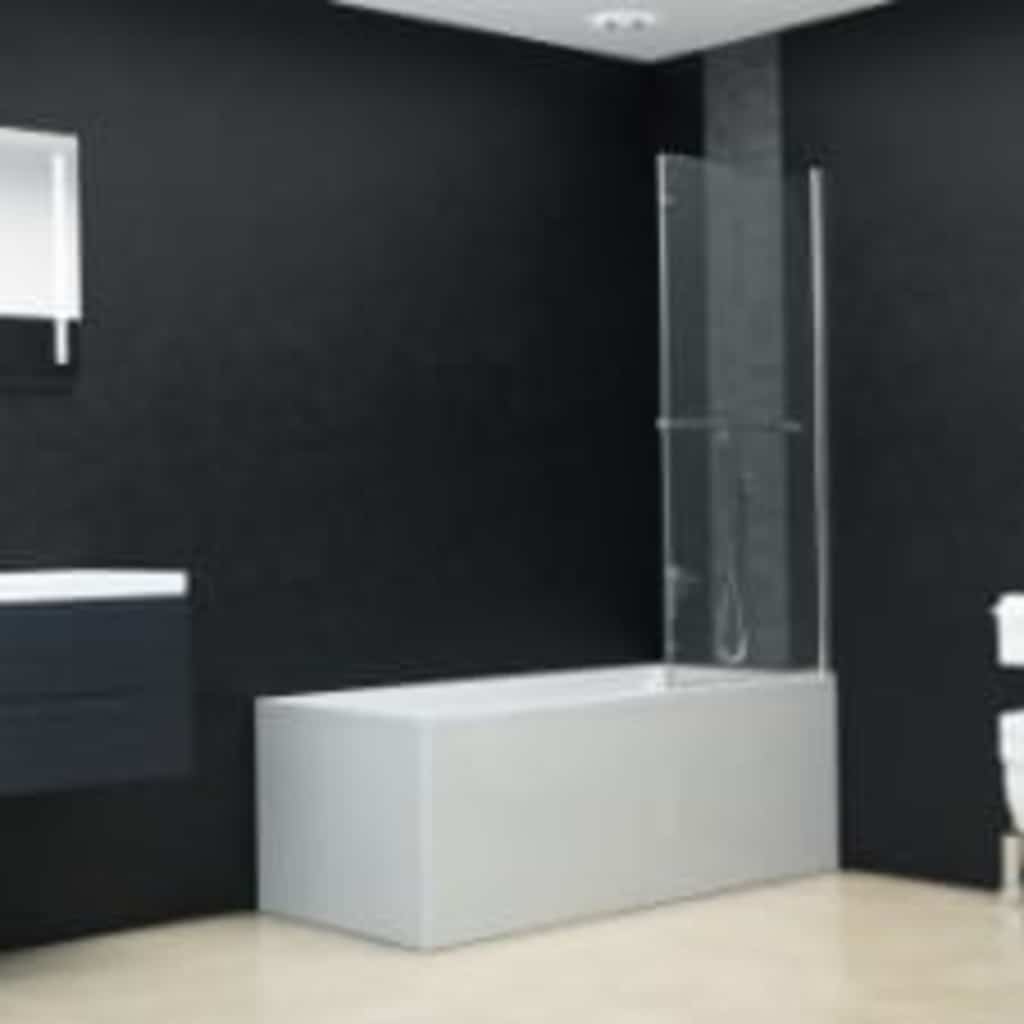 144678 vidaXL Folding Shower Enclosure 2 Panels ESG 95x140 cm