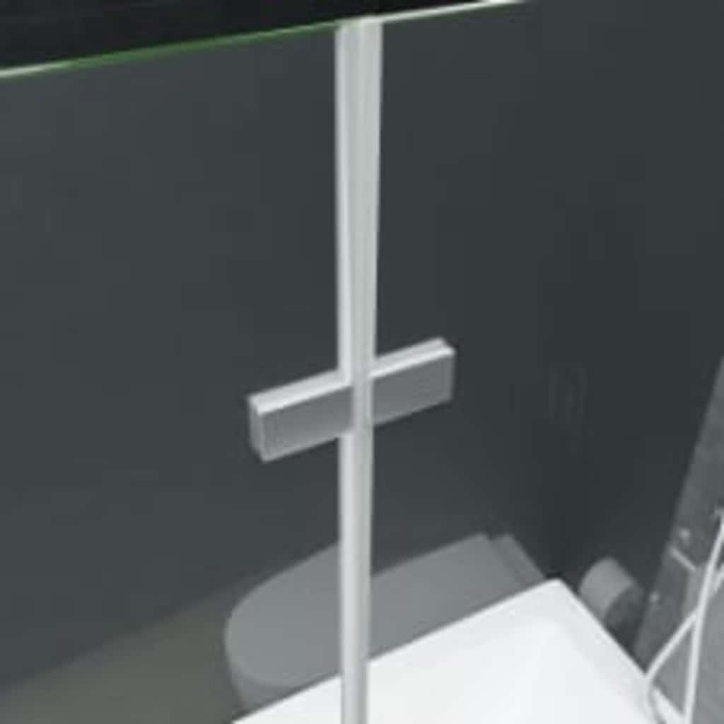 144678 vidaXL Folding Shower Enclosure 2 Panels ESG 95x140 cm