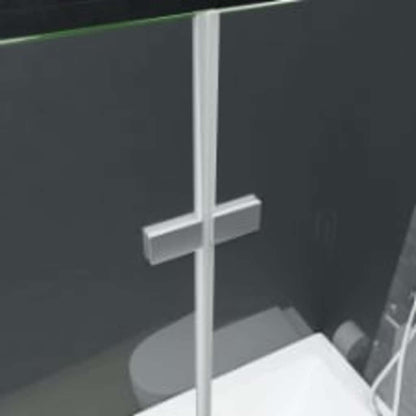 144678 vidaXL Folding Shower Enclosure 2 Panels ESG 95x140 cm