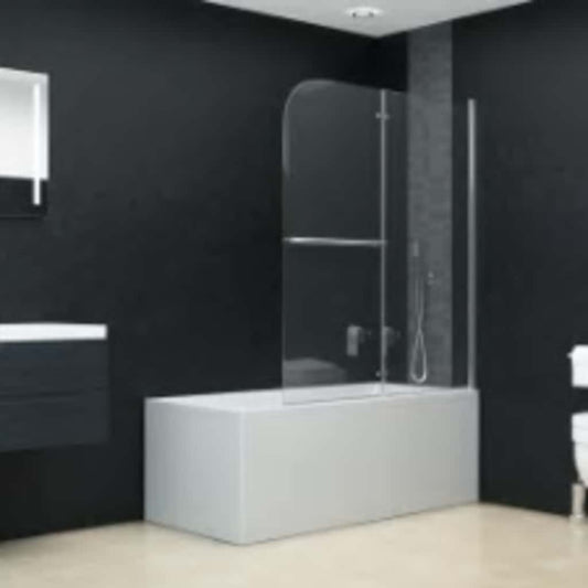 144678 vidaXL Folding Shower Enclosure 2 Panels ESG 95x140 cm