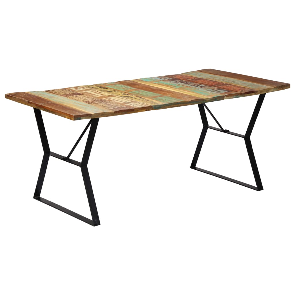 Dining Table 180x90x76 cm Solid Reclaimed Wood