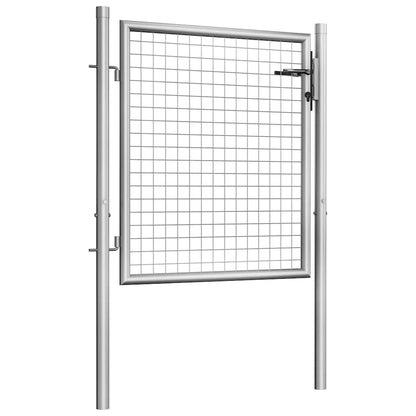 Garden Gate Galvanised Steel 105x75 cm Silver