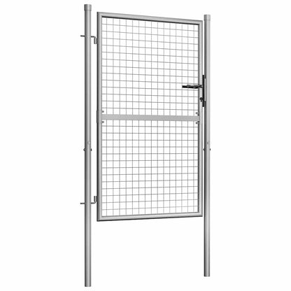 Garden Gate Galvanised Steel 105x125 cm Silver