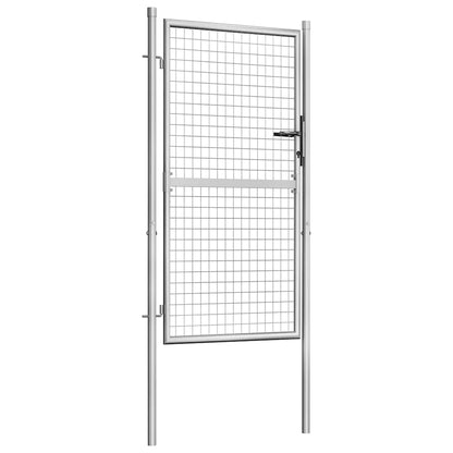 Garden Gate Galvanised Steel 100x150 cm Silver