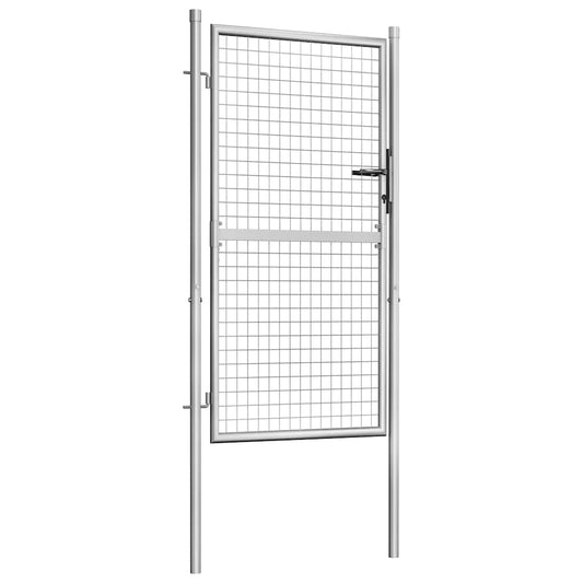 Garden Gate Galvanised Steel 100x150 cm Silver