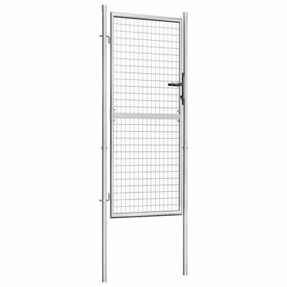 Garden Gate Galvanised Steel 100x175 cm Silver