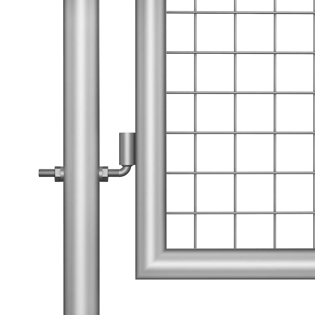 Garden Gate Galvanised Steel 306x150 cm Silver