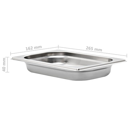 Gastronorm Containers 12 pcs GN 1/4 40 mm Stainless Steel