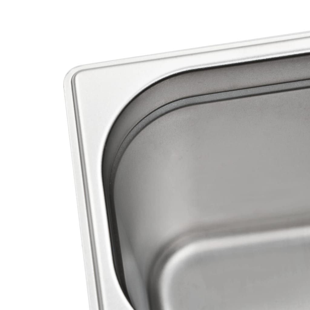 Gastronorm Containers 4 pcs GN 1/4 200 mm Stainless Steel