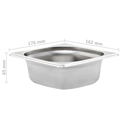 Gastronorm Containers 12 pcs GN 1/6 65 mm Stainless Steel