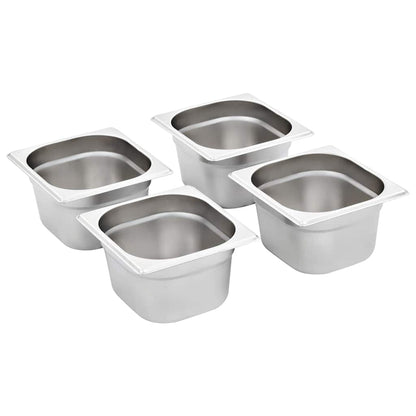 Gastronorm Containers 12 pcs GN 1/6 100 mm Stainless Steel