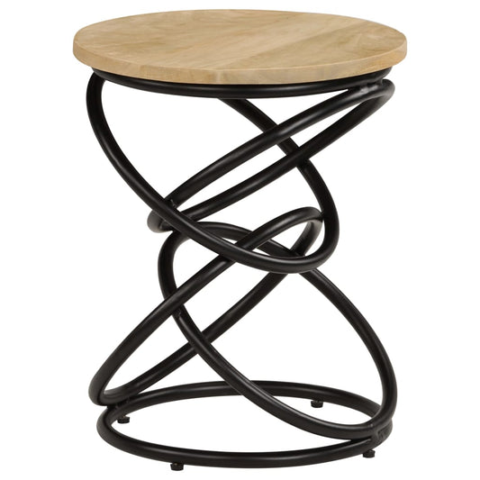 End Table | Brown and Black | Solid mango wood | Medium | Durable