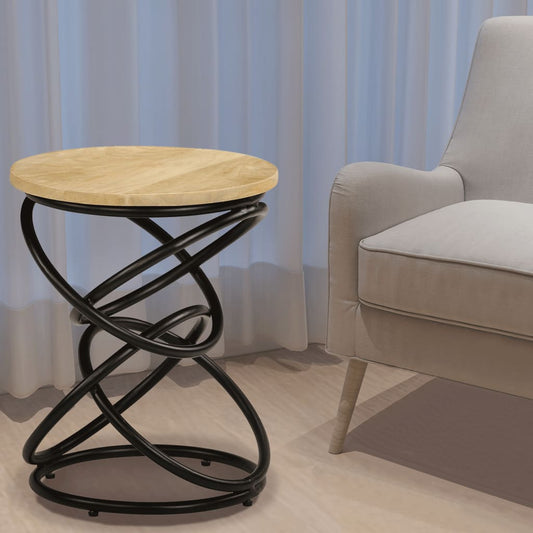 End Table | Brown and Black | Solid mango wood | Medium | Durable