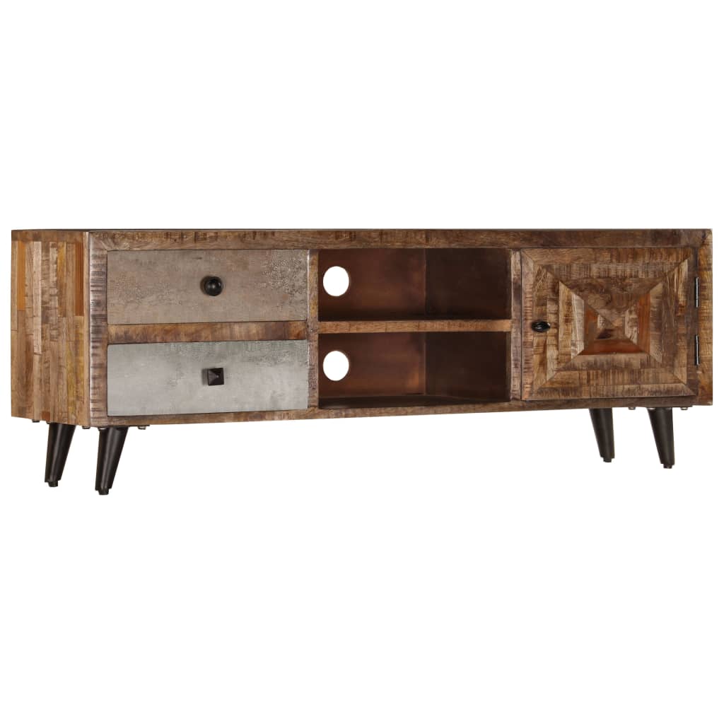 247330 vidaXL TV Cabinet 118x30x40 cm Solid Mango Wood