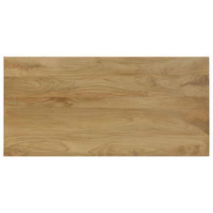 Dining Table 115x55x76 cm Solid Mango Wood and Steel