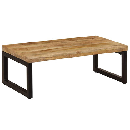 Coffee Table 100x50x35 cm Solid Mango Wood and Steel