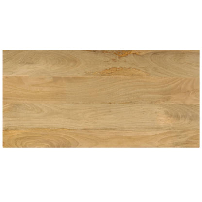 Coffee Table | Natural wood and white steel | Solid mango wood and steel
