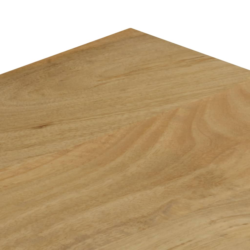 Coffee Table | Natural wood and white steel | Solid mango wood and steel