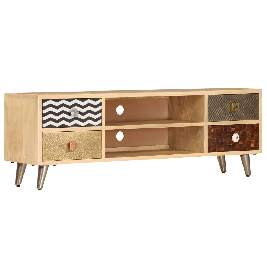 247340 vidaXL TV Cabinet 120x30x40 cm Solid Mango Wood