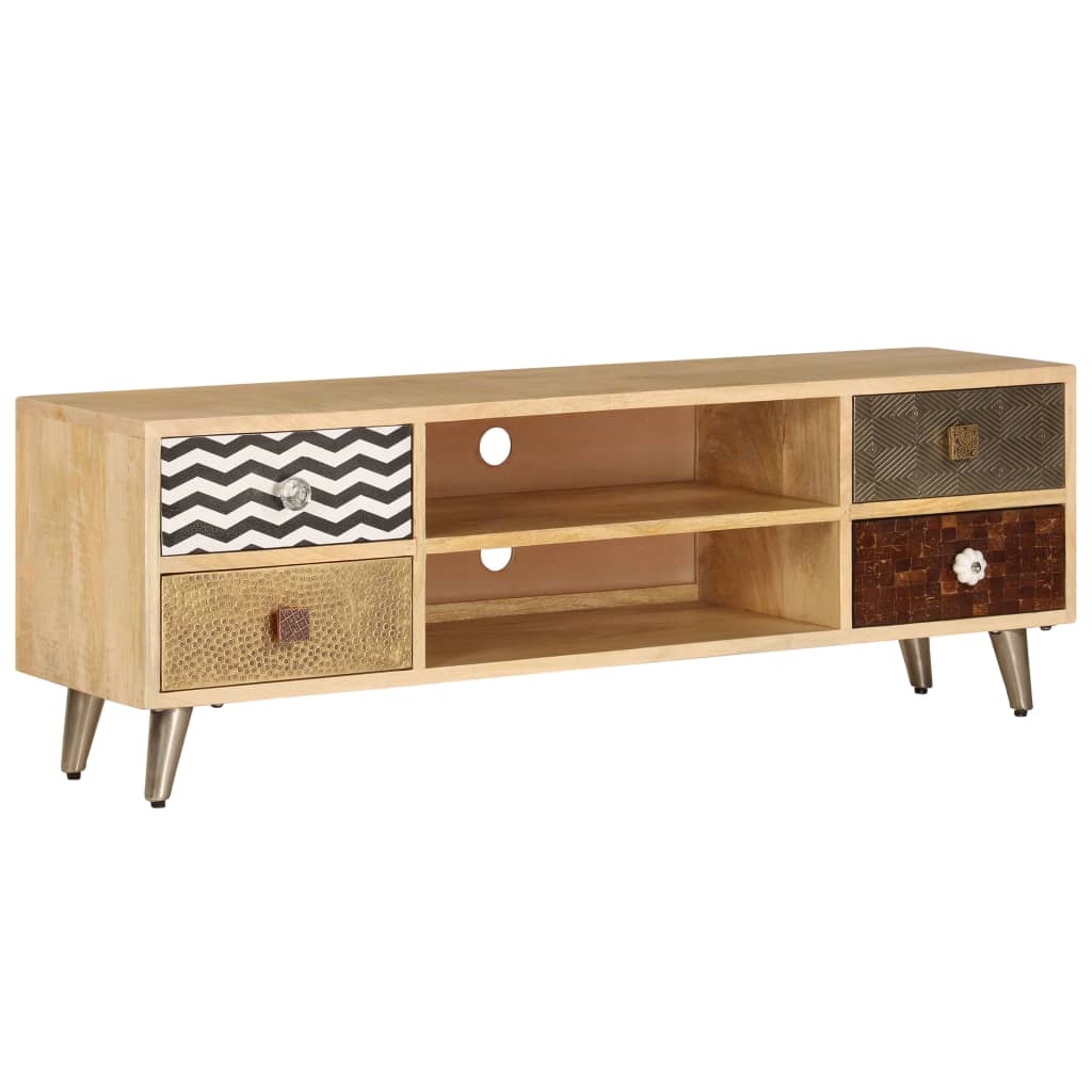 247340 vidaXL TV Cabinet 120x30x40 cm Solid Mango Wood