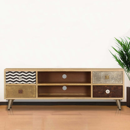 247340 vidaXL TV Cabinet 120x30x40 cm Solid Mango Wood