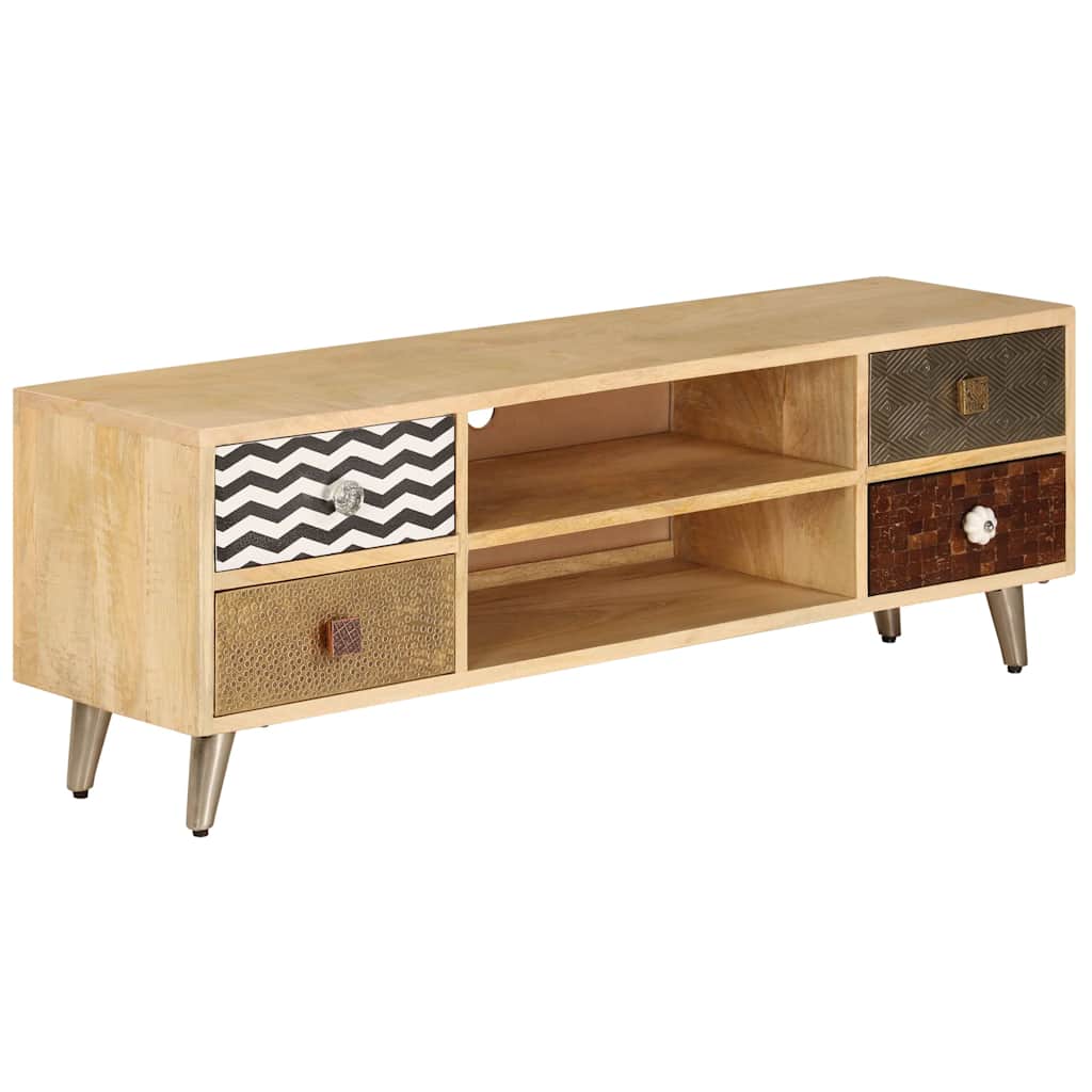 247340 vidaXL TV Cabinet 120x30x40 cm Solid Mango Wood