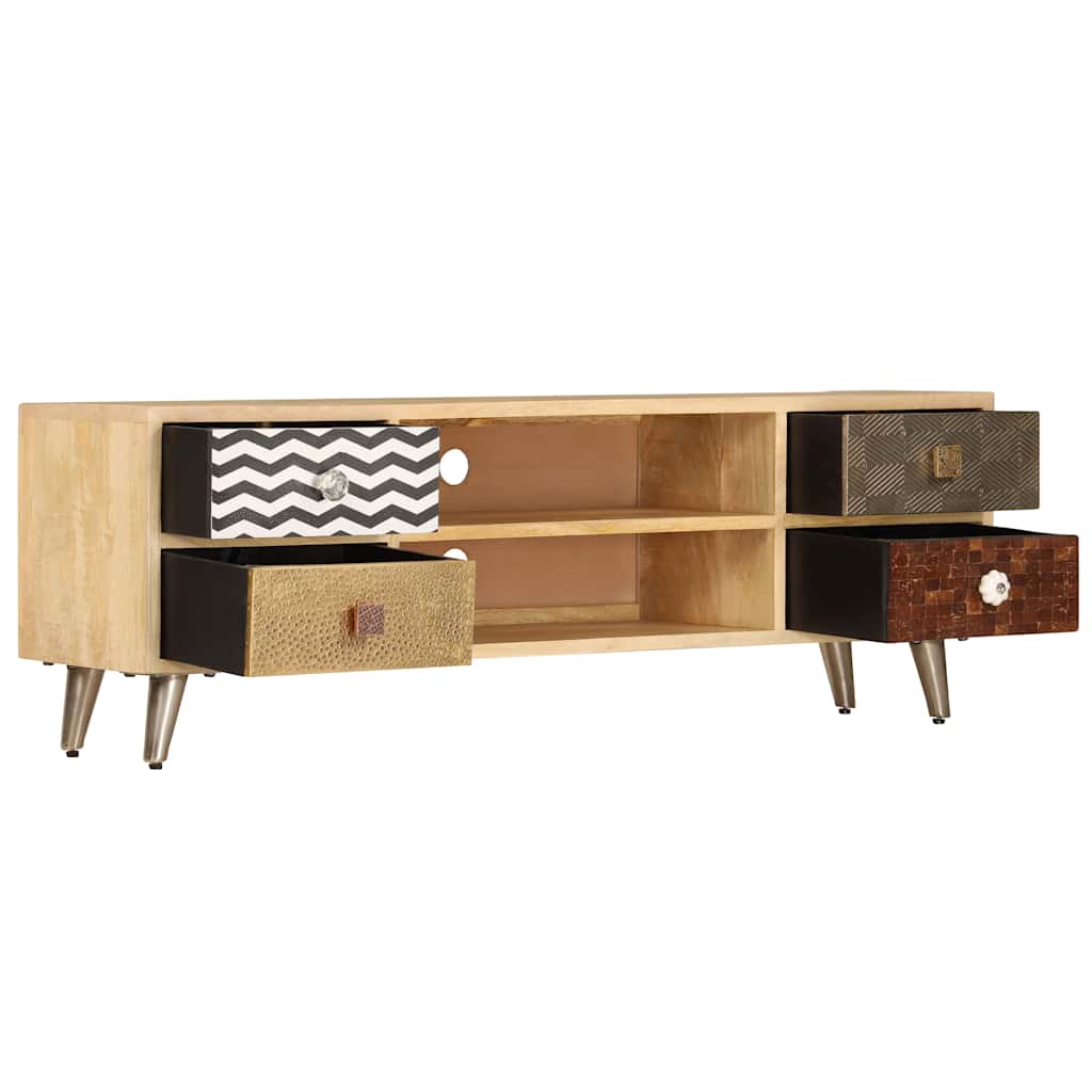 247340 vidaXL TV Cabinet 120x30x40 cm Solid Mango Wood